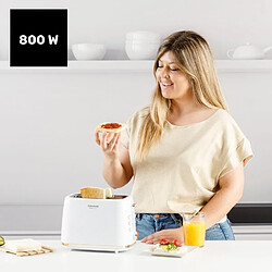 Taurus Grille-pain Blanc 800W 2 Fentes Courtes