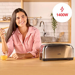 Solac Grille-pain Inox 1400W 2 Fentes Longues