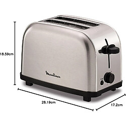 Moulinex Grille-pain Inox Classique 2 Fentes 700W