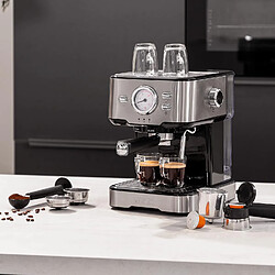 Princess Machine à espresso 1,5 L 20 Bars Inox Brossé