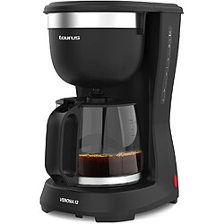 Taurus Cafetière filtre compacte 12 tasses 1,25 L noire