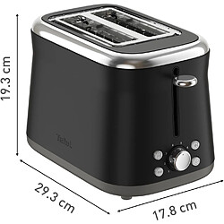 Tefal Grille-pain Noir Rétro 2 Fentes 850W