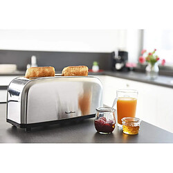 Moulinex Grille-pain Inox 4 Tranches 1400W Longues Fentes