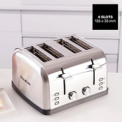Taurus Grille-pain Inox 1900W 4 Fentes Courtes