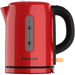 Taurus Bouilloire inox 1 L rouge – 2400 W, arrêt automatique