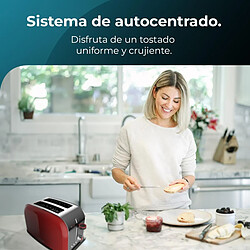 Cecotec Grille-pain Inox Rouge 2 Tranches 850W