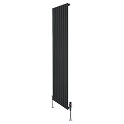 Monstershop Radiateur Plat à 1 Panneau & Vannes - 1800 x 560 mm - Noir