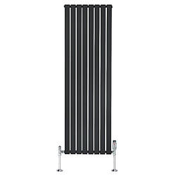 Monstershop Radiateur Plat à 1 Panneau & Vannes - 1800 x 560 mm - Noir