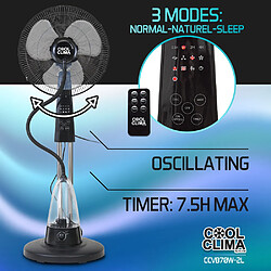 Avis Cool Clima Ventilateur brumisateur sur pied oscillant 70 W