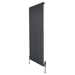 Monstershop Radiateur Plat à 1 Panneau & Vannes - 1600 x 700 mm - Gris Anthracite