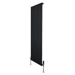 Monstershop Radiateur Plat à 1 Panneau & Vannes - 1600 x 560 mm - Noir