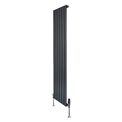 Monstershop Radiateur Plat à 1 Panneau & Vannes - 1600 x 420 mm - Gris Anthracite