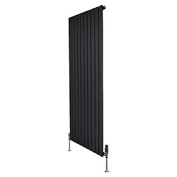 Monstershop Radiateur Plat à 1 Panneau & Vannes - 1600 x 700 mm - Noir