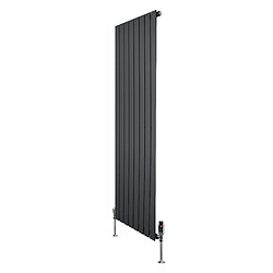 Monstershop Radiateur Plat à 1 Panneau & Vannes - 1600 x 560 mm - Gris Anthracite