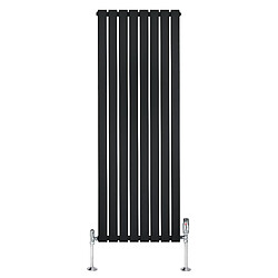 Monstershop Radiateur Plat à 1 Panneau & Vannes - 1600 x 560 mm - Noir
