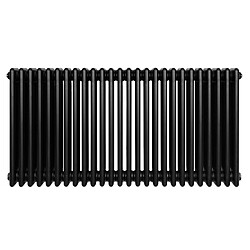 Monstershop Radiateur Traditionnel à 4 Colonnes 600 x 1010 mm en Acier Noir