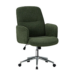 Smartue Chaise de Bureau Verte, Dossier Haut Coquille, Hauteur Réglable, Mode Détente