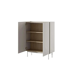 Casanova Commode 2 portes 100cm pieds en métal - Beige