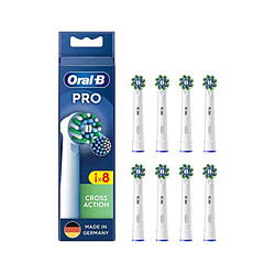 Oral-B Têtes de Brosse à Dents CrossAction Blanches (8 Unités)