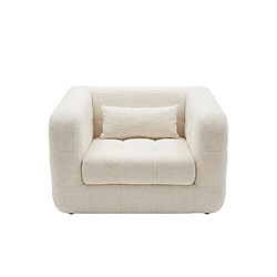 Casanova Fauteuil en tissu chenille - Beige