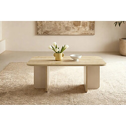 Casanova Table basse rectangulaire 100 cm en mélamine - Beige
