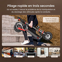 iScooter ix8 Trottinette électrique Moteur 1200Wx2 48V 20AH Noir pas cher