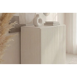 Casanova Commode 2 portes 98 cm pieds en métal - Blanc pas cher