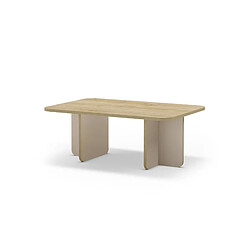 Casanova Table basse rectangulaire 100 cm en mélamine - Beige