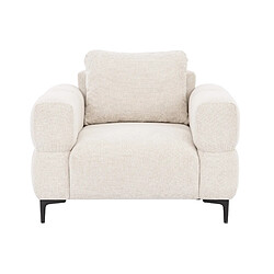 Casanova Fauteuil en tissu lisse - Beige