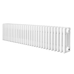 Monstershop Radiateur Traditionnel à 4 Colonnes 300 x 1370 mm en Acier Blanc