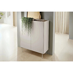 Casanova Commode 2 portes 100cm pieds en métal - Beige