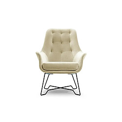 Casanova Fauteuil en tissu chiné - Beige