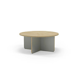 Casanova Table basse ronde 80 cm en mélamine - Vert