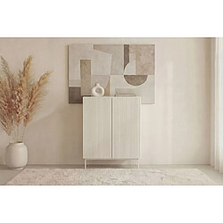 Casanova Commode 2 portes 98 cm pieds en métal - Blanc