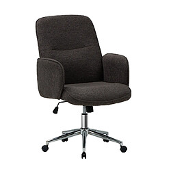 Smartue Chaise de Bureau Gris Foncé, Dossier Haut Coquille, Hauteur Réglable, Mode Détente