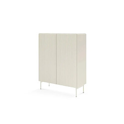 Casanova Commode 2 portes 98 cm pieds en métal - Blanc