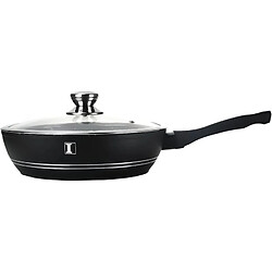 Poêle 28 cm revêtement marbré avec couvercle Imperial Collection IM-DFL28-FM