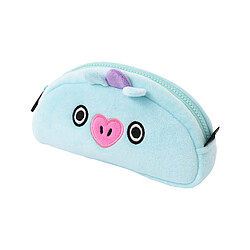 Line Friends BT21 Trousse à Crayons MANG en Peluche avec Fermeture Zippée Bleu clair
