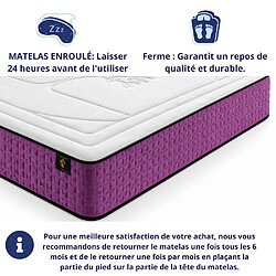 DAGOSTINO HOME Matelas 180x200 Accueil mémoire de forme "Life Tree" - Ferme - Réversible - H30 Cm pas cher