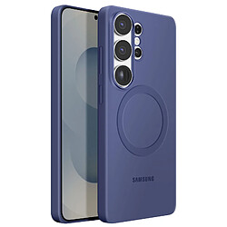 Samsung Coque MagSafe pour Galaxy S26 Ultra Série Silicone Magnet Cover Antichoc Bleu nuit