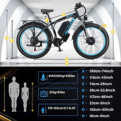 Vélo électrique KETELES K800 - Double moteur 2000W - 48V 23Ah autonomie 100km Pneus 20" pas cher