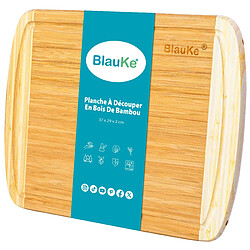 BlauKe® Planche à Découper en Bois en Bambou avec Rigole ( 37x29cm) – Planche en Bois