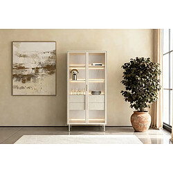 Casanova Vitrine 91 cm effet chêne Dunin - Beige