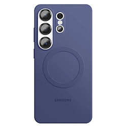 Samsung Coque MagSafe pour Galaxy S26 Ultra Série Silicone Magnet Cover Antichoc Bleu nuit