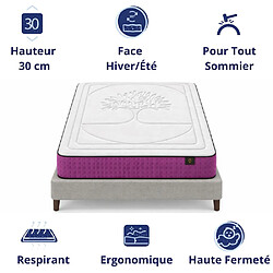 Avis DAGOSTINO HOME Matelas 180x200 Accueil mémoire de forme "Life Tree" - Ferme - Réversible - H30 Cm