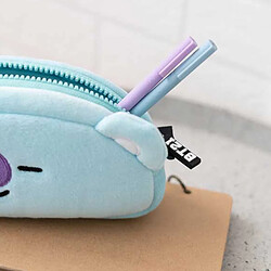 Line Friends BT21 Trousse à Crayons KOYA en Peluche avec Fermeture Zippée Bleu pas cher