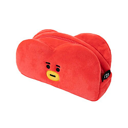 Line Friends BT21 Trousse à Crayons TATA en Peluche avec Fermeture Zippée Rouge