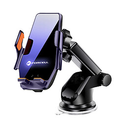 Forcell Support Voiture Universel Qi 15W Fold HS6 Serrage Automatique Double Fixation Noir
