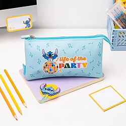 Avis Disney Trousse à Crayons Stitch Collection Waves 3 Compartiments Zippés Bleu clair