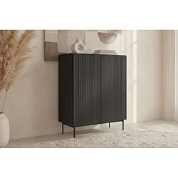 Avis Casanova Commode 2 portes 98 cm pieds en métal - Noir